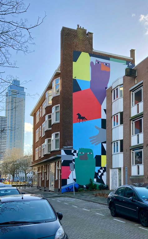 Mural , Zwarte Paardenstraat, Rotterdam by Anuli Croon