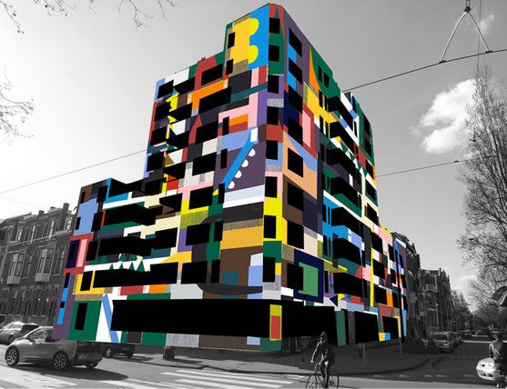 Proposal for Dazzle Building / Rotterdam, Anuli Croon